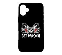 Cat Dadcula Kitty Dracula Vampire Cat Dad Halloween Costume Case for iPhone 16 Plus