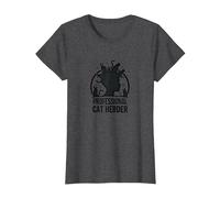 Cat Daddy Professional Cat Herder Funny Pet Lover Gift T-Shirt, Women, Dark Heather Grey, 3XL