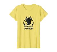 Cat Daddy Professional Cat Herder Funny Pet Lover Gift T-Shirt, Women, Lemon, S