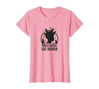Cat Daddy Professional Cat Herder Funny Pet Lover Gift T-Shirt, Women, Pink, L