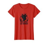 Cat Daddy Professional Cat Herder Funny Pet Lover Gift T-Shirt, Women, Red, XL