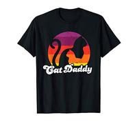 Cat Daddy Vintage Eighties Cat Retro Distressed I Cat Dad T-Shirt