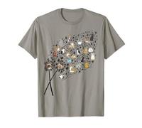 Cat Dandelion Funny Flower Colorful Pets for Women Men Kids T-Shirt