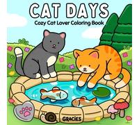 Cat Days: Cozy Cat Lover Coloring Book For Adults and Teens