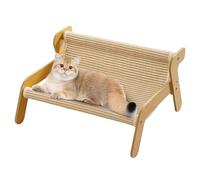 Cat Deck Chair, Sisal Cat Scratcher Bed Chair, Wear Resistant Wooden Sisal Cats Scratching Board Bed Lounger Chairs, Multi Functional Indoor Kitten Cats Chairs Scratcher Sofa Beds Pet Lounger