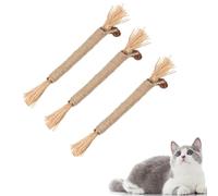 Cat Dental Chew Sticks Teeth Cleaning Chewing Aid Catnip Toy Suitable for Indoor Cats Kittens Stress Relief Durable Bite-Resistant Removes Plaque and Tartar