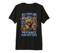 Cat Design Cat Lover All Cats are Pettable Some Only Once Premium T-Shirt