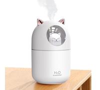 Cat Design USB Humidifier - Ultrasonic Cool,Mist Diffuser, Desktop Esŝential Oil Vaporizer, Gentle Night Lighting, Low Noise Air Moistening For Work Space, Vehicle, Nursery | Home Wellness Gadget