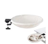 Cat Desk Bed - Plush 40 x 10.5 cm | 180° Rotating Kitten Hammock | Indoor Kitten Hammocks | Adjustable Cat Bed up to 23 kg, Relaxing, Lying Up, Comfortable Sleeping on Writing
