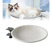 Cat Desk Bed - Soft & Comfortable Rabbit Fur Bed, Modern Indoor Cat Nest Furniture for Office Desks,Game Tables,All-Seasons Comfort Cats DeskBed for Indoor Cats,Island Table-Supports 45 lbs