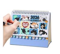 Cat Desk Calendar 2026 | Spiral Bound Art Planner - Paper Calendar for 12 Months with Animals - For Home School Room Study Planning Appointment Planning Decoration