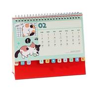 Cat Desk Calendar - Kittens Planner with Bound A, Twelve Program | Home School Study Planning Planning Decoration Organization Desktop Stan