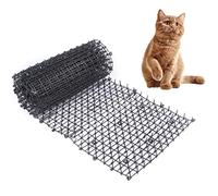 Cat Deterrent Mat Garden Cat Stopper Repellent Mat Flat Prickle Strip Dog Digging Deterrent for Indoor and Outdoor Black MHOME Decor