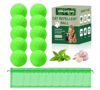 Cat Deterrent Outdoor, Natural Peppermint Oil Cat Deterrent Outdoor Indoor, Keep Cats Off Lawn, Yard, Garden, Mulch & Flower Permanently Against Scratch and Chew (L) (Peppermint)