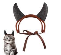 Cat Devil Horns - 4 Inch Felt | Glitter Pet - Comfortable Halloween Costume Horns for Cats Easy to Wear Enhancing Fun Interaction and Creating Unforgettable Holiday Memories