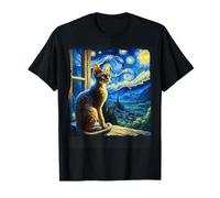 Cat Devon Rex Starry Night Devon Rex T-Shirt