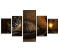Cat Diamond Art 5D Diamond Painting Animal 5 Pack DIY Crystal Art Kits for Adults Full Square Drill Arts and Crafts for Adults Mosaic Kit for Home Wall Decor, Gifts for Men 12x20in/50x30cm, Model402
