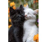 Cat Diamond Art Animal Diamond Painting Kits for Adults Beginner 5D DIY Full Square Drill Cross Stitch Kits for Adults Arts and Crafts for Bedroom Decor, Room Decor, Gifts 12x16inch -bby2507OI1B8R