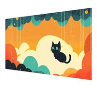 Cat Diamond Art Cloud Diamond Painting Kits Adults, 5D Cross Stitch Arts Crafts Pictures Full Drill Embroidery Square Crystal Kits for Adults Beginner, Women Hobbies Wall Decor 27.6x55.1in K#-1014