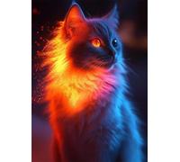 Cat Diamond Art Dream Diamond Painting Kits for Adults Beginner 5D DIY Full Square Drill Cross Stitch Kits for Adults Arts and Crafts for Bedroom Decor, Room Decor, Gifts 100x135cm -bby25078S7P23