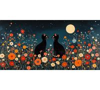 Cat Diamond Art Flowers Diamond Painting Kits for Adults Beginner 5D DIY Full Round Drill Cross Stitch Kits for Adults Arts and Crafts for Bedroom Decor, Home Decor, Gifts 70 * 140cm -bby260307