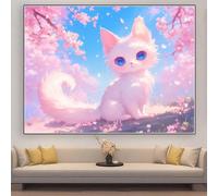 Cat Diamond Art Japan Large Diamond Painting 70x50cm 2025 New Crystal Art DIY 5D Full Square Gem Adults Crafts, Rhinestone Embroidery Cross Stitch Mosaic Crafts Home Wall Room Decoration Gifts zhad379