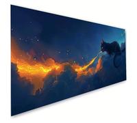 Cat Diamond Art Kits Adults, 5D Diamond Painting Flame Dimond Art for Kids Beginner, DIY Full Drill Crystal Arts and Crafts Canvas Paintings with Accessories, Home Wall Decor, Gifts 70x140cm G2-985