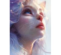 Cat Diamond Art Kits Adults, 5D Diamond Painting Woman Pattern Design, DIY Full Square Drill Dimond Painting, Crystal Art Kits for Adults Beginner for Home Wall Decor, Gifts 70x95cm -yxy2506X4T8