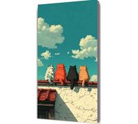 Cat Diamond Art Kits Adults, Diamond Painting Cartoon Crystal Art Kits for Adults Beginners DIY 5D Full Drill Square Gem Dots Embroidery Paintings Crafts Pictures for Home Wall Decor 50x100cm bd12-5p