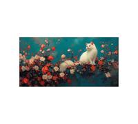 Cat Diamond Art Kits Adults with Diamond Art Accessories, 5D DIY Crystal Gem Crafts Kits for Kids, Landscape Rhinestones Paint by Numbers on Canvas 20 x 40In, Wall Artwork for Room Decor 2509-6456