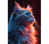 Cat Diamond Art Kits for Adults,5D Animal Diamond Painting Kits for Beginners, Crystal Art Crafts for Adults, DIY Full Drill Painting Dimond for Room Wall Decor, Gifts for Women 14x20inch -TL63QC