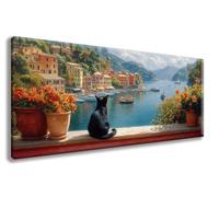 Cat Diamond Art Kits, Landscape Diamond Painting Kits for Adults Large 50x120inch, 5D Dimond Art Arts and Crafts for Adults DIY Rhinestones Embroidery for Beginner, Room Wall Decor, Gifts -zzg2508G9