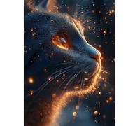 Cat Diamond Art, Pattern Animal Diamond Painting Kits for Adults 5D DIY Full Square Drill Gem Crystal Art Kits Crafts for Adults, Home Bedroom Decor, Room Decor, Gifts for Women 35 * 50CM -bby2507DJ