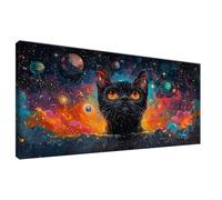 Cat Diamond Art Starry Sky 5D Diamond Art Kits Adults, DIY Full Drill Crystal Rhinestone Crafts Gem, Mosaic Embroidery Painting Art Accessoris for Beginners Home Decoration, Gifts 16 x 31 in 0Z-101