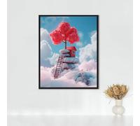 Cat Diamond Painting, 5d Diamond Painting Kits for Adults Tree, Full Drill Crystal Art Kits for Adults Beginners Cross Stitch Embroidery Crafts Pictures for Home Decor, Gifts 12x16in/30x40cm PJY9 B-8