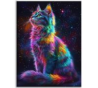 Cat Diamond Painting Kits for Adults,Kids Mystery Diamond Art Kit For Beginners, 7 Year Old Gifts For Girls,5D Full Drill Painting Gem Art DIY Kids Arts And Crafts,for Wall Decor 24x32inch C-Q164