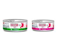 Cat Diet Deterrent Low Fat Digestion | Special Nutritional Needs | Various Flavors & Blends | (12x85Gr, 6X Rabbit 6X Pig)