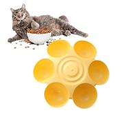 Cat Dining Tray: Segmented Dish with Pets, Anti-Tip Structure, Multherver Storage | Elegant Feeder Configuration, Stable Configuration Against Separation