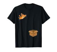 Cat Diving Into Cardboard Box T-Shirt