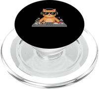 Cat DJ Eating Sushi Kawaii Japanese Music Anime DJ Boys Men PopSockets PopGrip for MagSafe
