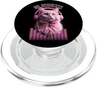Cat DJ No Requests Kitty Headphones Equalizer Music PopSockets PopGrip for MagSafe