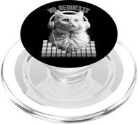 Cat DJ No Requests Kitty Headphones Equalizer Music PopSockets PopGrip for MagSafe
