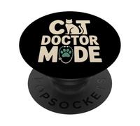 Cat Doctor Mode Vet Tech Cat Lover PopSockets Adhesive PopGrip