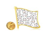 cat dog b protect animal pet lover Golden Metal Flag Lapel Pin Badge