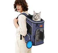 Cat Dog Carrier Backpack Foldable Pet Carrier Bag with Ventilation Safety