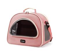Cat Dog Carrier Bag Soft Sided Travel Ready Escape Proof Ventilated Mesh Collapsible For Walking/Hospital/shopping For Small Dogs Cats(Pink)