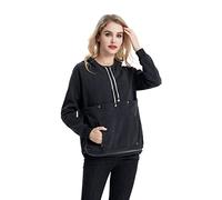 Cat Dog Carrier Hoodie Big Pet Pouch Sweatshirt Puppy Kitten Holder Carrier Pullover Top Kangaroo Unisex Hoodies, Dark Grey, XL