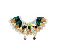 Cat Dog Collar Adjustable Christmas Star Pattern Cat Collar Pet Dog Lace Bib Bandana for Cats and Small middle large Dogs(Color4,L)