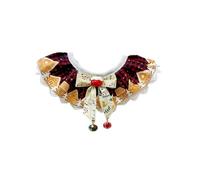 Cat Dog Collar Adjustable Christmas Star Pattern Cat Collar Pet Dog Lace Bib Bandana for Cats and Small middle large Dogs(Color2,S)