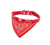 Cat Dog Collar Adjustable Pet Puppy Cat Scarf Bandana Collar Neck for Small Dogs Kitten Saliva Towel PU with Triangular Bandage(Color4)